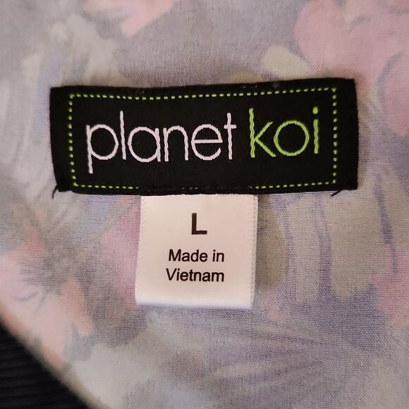 Planet Koi Floral Scrub Top L - Picture 7 of 7